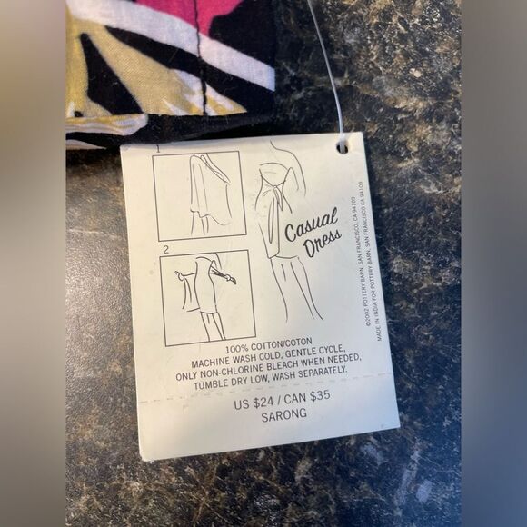 NWT Pottery Barn Sarong With Carrier Bag Floral OS - Picture 8 of 8